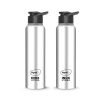 Pigeon by Stovekraft Inox hydra 700ml pack of 2 Stainless Steel Drinking Water Bottle 700ml Flipper Cap – Silver (1 year Warranty)