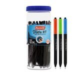 Reynolds VISTA RT BP 25 CT JAR – 20 BLUE & 5 BLACK | Ball Point Pen Set With Comfortable Grip | Pens For Writing | School and Office Stationery | Pens For Students | 0.7 mm Tip Size