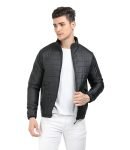 Scott International Men’s Quilted Puffer Jacket – Lightweight, Water Repellant, Elastic Cuffs, Zipped Pockets, Casual Winter Jacket – Stylish Outerwear for Men (SS23-TWRAP-JKT-BL-XXL,Black,2XL)