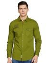 Amazon Brand – INKAST Men’s Slim Casual Shirt (IN-S-02A_Olive Green 3XL)