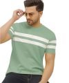 LookMark Men’s Stylish Lycra Blend Printed Striped Polo Tshirt (NEW-MT08-L)