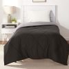 Amazon Basics Reversible Microfiber Comforter – Single Large, Black, Pack of 1