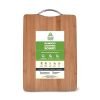 Rusabl Bamboo Chopping Board – Vegetable Cutting Board for Fruits, Vegetables, Multipurpose for Kitchen with Metal Handle, Biodegradable, 100% BPA Free and Anti-Microbial (20 x 30 x 1.8 cms, Brown)
