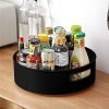 Kitchenwell Multi-Purpose 360° Rotating Organizer Tray/Kitchen Organizer/Multi- Function Rotating Tray/Cosmetics Organizer (Pack of 1) (Light Black)