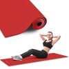 PowerMax Fitness YE4-1.2-RD 4mm Thick Premium Exercise Yoga Mat for Gym Workout [Ultra-Dense Cushioning, Tear Resistance & Water Proof] Eco-Friendly Non-Slip Yoga Mat for Gym and Any General Fitness