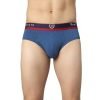 Van Heusen Men Briefs – Cotton Spandex – Jaspe Textured, No Marks, Plush Back Elastic Waistband_70009_Dk Navy Jaspe_S