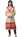 Aarika Women’s Georgette Skater Below The Knee Dress (MD-W-M-13061_Fawn_M)