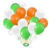 AMFIN® (Pack of 25) Metallic Balloons with Curling Ribbon for Republic, Independence Day Decoration, Special Decorations Tricolor Orange, Green and White Balloons