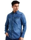 Amazon Brand – INKAST Men’s Solid Slim Fit Casual Shirt (IN-S-01C_Ice Blue L)