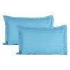 Home Elite Luxurious Sateen Striped Pillow Cover/Case Set (2 Pcs) 210 Thread Count – Sky Blue