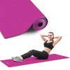 PowerMax Fitness YE4-1.1-GY 4mm Thick Premium Exercise Yoga Mat for Gym Workout [Ultra-Dense Cushioning, Tear Resistance & Water Proof] Eco-Friendly Non-Slip Yoga Mat for Gym and Any General Fitness