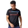 U.S. POLO ASSN. Men Brand Stripe Crew Neck I714 T-Shirt – Pack of 1 (Black L)
