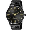 LOUIS DEVIN LD-BK047-GLDBLK Black Metal Chain Analog Wrist Watch for Men