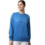 VIMAL JONNEY Women Regular Fit Cotton Round Neck Sweatshirts(Blue_X-Large_Pack of 1)-SW_46_Blue_001-XL