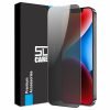 SupCares Edge to Edge Privacy Tempered Glass for iPhone 14, iPhone 13 and 13 Pro (6.1 Inch) with Easy Self Installation Kit | Black