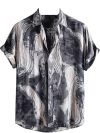 DHRUVI TRENDZ Men’s Splash Ink Style Print Regular Fit Shirt (DT-MS-6059_Grey