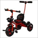 Toyzone TZ-100 Plug N Play Kids/Baby Tricycle | with Parental Control | Cushion seat & seat Belt | 12 Months to 48 Months Boys/Girls | Carrying Capacity Upto 30kgs | with Water Bottle (red)