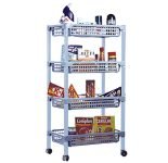 Aristo Majesty 4 Layer Plastic Rack for Kitchen, Offices, Home, Hospitals, Schools, Doctors, Beauty Parlour, Saloons, Color May Vary, (49 x 32.5 x 86 cm)