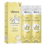 Cleevo Powder to liquid floor cleaner | 2 Ltr Powerful floor cleaner, sutaible for all floors cleaner mops | Natural and eco friendly ingredients, safe for kids & Pets | 1Pouch=1ltr | (2*1 ltr) – Zesty lemon
