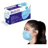 Bildos 3Ply Non-Woven Fabric Disposable Surgical Dust Mask With Nose Clip (Blue, Without Valve, Pack of 100) for Unisex
