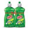 Giffy Green Lime & Active Salt Dishwash Liquid Gel 500ml (Pack of 2) Bottle|2x Faster Tough Grease Removal |Utensils Cleaning Dish Wash Liquid Super Saver Offer