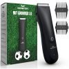 Winston Nut Groomer 1.0 Ultimate Body & Ball Trimmer for Men with No-Cut Ceramic Blade | Rechargeable & Waterproof with 90min Run Time – Black