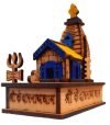 KRAAFTIQUE Shri Kedarnath Dham Temple in Wood Color 3D Model Mandir Statue – 04″ x 02″ x 04″ Inch