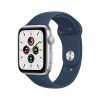 Apple Watch SE (GPS, 44mm) – Silver Aluminium Case with Abyss Blue Sport Band – Regular