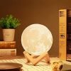 Desidiya 3D 7 Color Changing Moon Night Rechargeable Night lamp for Bedroom for Adults and Kids Home Room Beautiful Indoor Lighting – 15CM (Pack of 1)