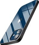 Amazon Basics Ultra Hybrid Polycarbonate, Thermoplastic Polyurethane Camera Protection Back Cover Case for iPhone 12/12 Pro (Back Transparent – Sides Black)