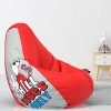 ComfyBean Bag with Beans Filled 4XL- Official: Jack & Mayers Bean Bags – for Adults – Max User Height : 5.5-6 Ft.-Weight : 70-99 Kgs(Model: Chill Vibes Only – Red Light-Grey)