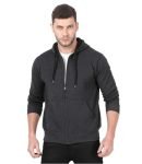 Scott International Men’s Rich Cotton Regular Fit Hooded Sweatshirt with Zip (SS20-SSLZ-CHMEL-S,Charcoal Melange,Small)