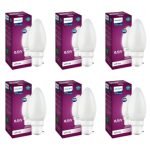 Philips Led Deco White 0.5W Glass Candle (Pack Of 6)