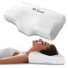 Dr Trust USA Cervical Sleeping Pillow for Spondylitis, Back & Neck Pain Relief, Memory Foam Contour (49 x 32 x 10 cm) Removable Cover, Supports Back/Side/Stomach Sleepers, Anti-Snoring (Small)