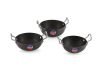 TOSAA Hard Anodised Serving Kadhai 3Pc Set- 340,ml,360, 375ml Capacity