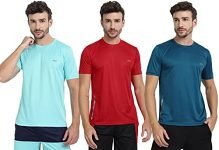 FTX Men’s Solid Regular Fit T-Shirt 3 4-723_5_XS_Multicolour