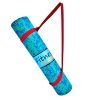 Fitness Mantra® Super Soft, Anti-Slip Marble Design Yoga Mat With Carrying Strap For Men & Women (Qty.-1 Piece) (4Mm, Blue)