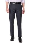 MANCREW Checkered Stretchable Formal Pants for Men – Self-Design, Wrinkle Free, Regular fit Luxury Formal Trousers for Men – Navy Blue, 30