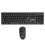 Ant Value FKBRI02 / Spill-Resistant, Silent Keys, DPI Mouse & KB Combo Wired Desktop KB, USB Keyboard Mouse Set (Black) Gaming mouse and Gaming keyboard