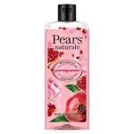 Pears Naturale Brightening Pomegranate Body Wash 250 ml, 100% Natural Ingredients, Liquid Shower Gel with Rose Extract for Glowing Skin – Paraben Free