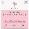 AZAH Rash-Free Organic Sanitary Pads (Box of 12 Pads Teen Pads) Sanitary Pad(Pack of 12)