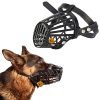 Sage Square Adjustable Strap Muzzle – Ensure Pet Safety & Comfort, Prevent Biting – Perfect for Medium-Sized Dogs, Ideal for Walks, Training & Grooming, Promote Dog’s Well-being (Black Extra Small) (Design 1, Extra Small)