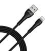 pTron USB-A to Lighting 2.4A Fast Charging Cable compatible with iOS Devices, 480mbps Data Transfer Speed, Made in India, Solero i241 Tangle-free USB Cable (Round, 1M, Black)