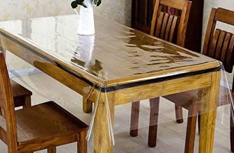 Cortina Polyvinyl Chloride Durable Plain Transparent Waterproof Dustproof Rectangular 4 Seater Dining Table Cover (Pack Of 1, 40 X 60 Inches)