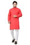 More & More Men’s Cotton Blend Straight Kurta