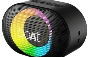 Boat Stone 250 Portable Wireless Speaker With 5W Rms Immersive Audio, Rgb Leds, Up To 8Hrs Playtime, Ipx7 Water Resistance, Multi-Compatibility Modes(Black)