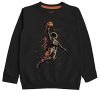 x2o Cotton Printed Sweatshirts for Boys and Girls Ideal for Light Winter(Pack of 1)(Black)(5-6 Years)