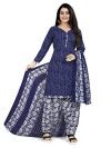 Rajnandini Blue Cotton Printed Readymade Patiala Salwar Suit with Dupatta for Women (Ready To Wear-PDPRW1058-M)