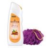 Santoor Glowing Skin Body Wash, Sandalwood Extracts & Wild Turmeric, Soap-Free, Paraben-Free, Ph Balanced Shower Gel (230 Ml) With Loofah