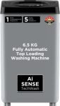 Acer 6.5 Kg Quad Wash Series With Aisense, 5 Star Rating, Autobalance, Hex-Fin Jet Pulsator, Swirlwash Tub, Fully Automatic Top Load Washing Machine Black, Grey(Ar65Fatlp0Ec)